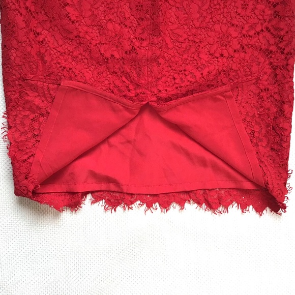 J. Crew Lace Pintuck Skirt in Festive Red - Picture 3 of 5